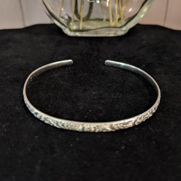 Sterling Silver Vine Bangle Bracelet - Picture 4 of 4